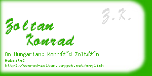 zoltan konrad business card